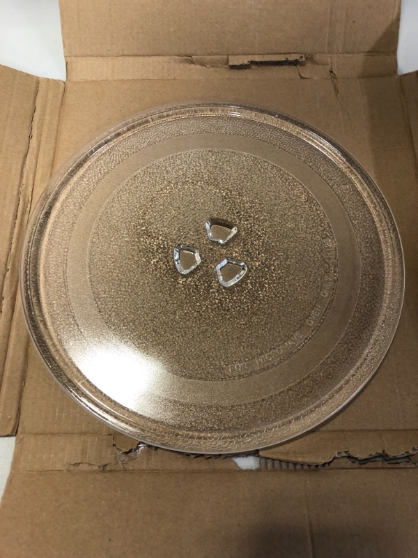 Photo 2 of The Universal-Fit 9.6'' Replacement Microwave Glass Plate for Magic Chef, LG, Kenmore, Hotpoint, Panasonic, GE and Westinghouse with 9.6" / 24.5cm Microwave Glass Tray– Dishwasher Safe

