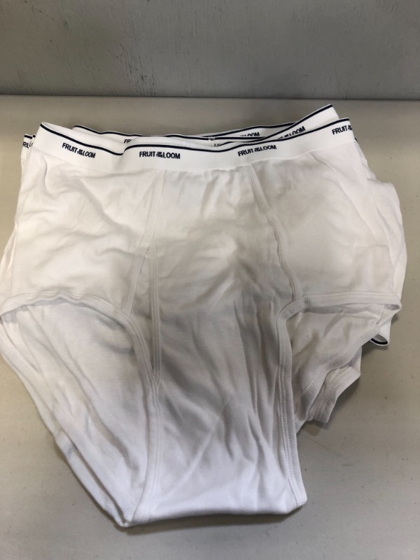 Photo 2 of Fruit of the Loom Men's Basic White Brief 8 PIECES 
 SIZE 3XL 