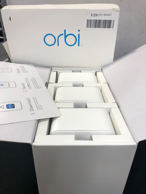 Photo 2 of Netgear - Orbi AC1200 Dual-Band Mesh Wi-Fi System (3 Pack) - White