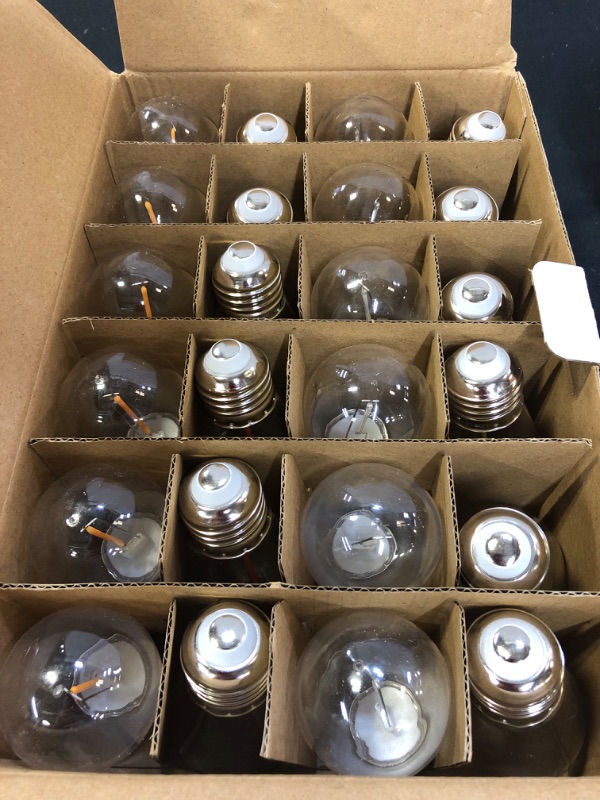 Photo 2 of 24-Pack Shatterproof and Waterproof S14 Colored Replacement LED Light Bulbs