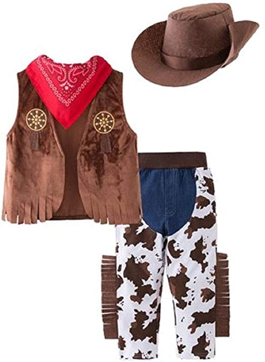 Photo 1 of Bilo Kid Boys Halloween Cowboy Costume 4pcs Set Cosplay Event Dress Up Parties Stage Performance Outfits
SIZE 90