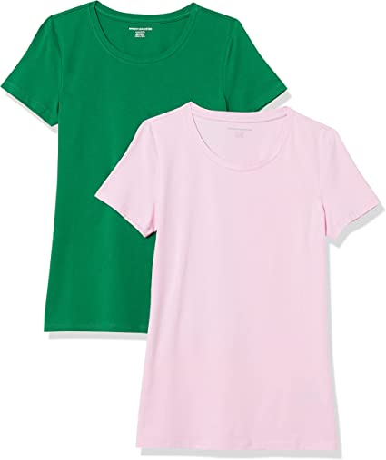 Photo 1 of Amazon Essentials Women's Classic-Fit Short-Sleeve Crewneck T-Shirt, Multipacks
SIZE M 