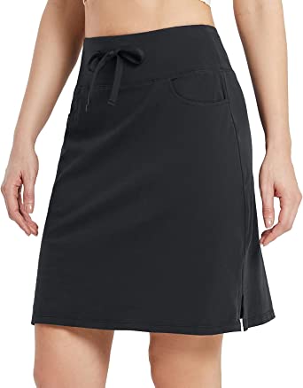 Photo 1 of BALEAF Women's Skorts Skirts 20" Knee Length Cotton Casual High Waist Drawstring Modest Golf Skort with Pocket, SIZE XL 