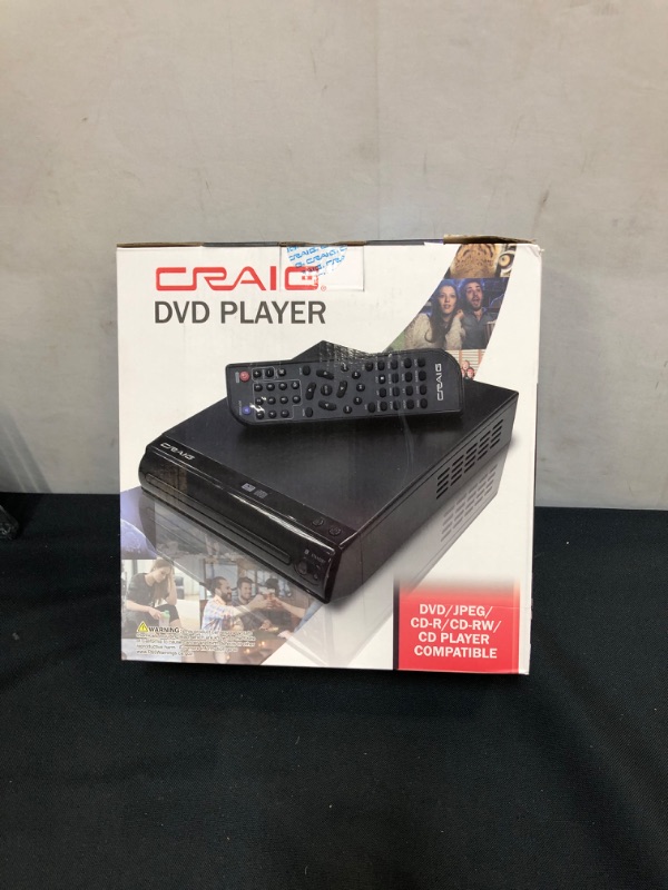 Photo 3 of Craig CVD512a Compact DVD Player with Remote in Black Compatible with DVD/DVD-R/DVD-RW/JPEG/CD-R/CD-RW/CD Progressive Scan Multilingual Supported