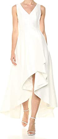 Photo 1 of Calvin Klein Women's Sleeveless V-Neck High Low Gown Back Zipper Dress , SIZE 10