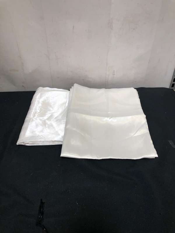 Photo 2 of Bedsure Satin Pillowcases Standard Set of 2 - Pure White Silk Pillow Cases for Hair and Skin 20x26 inches