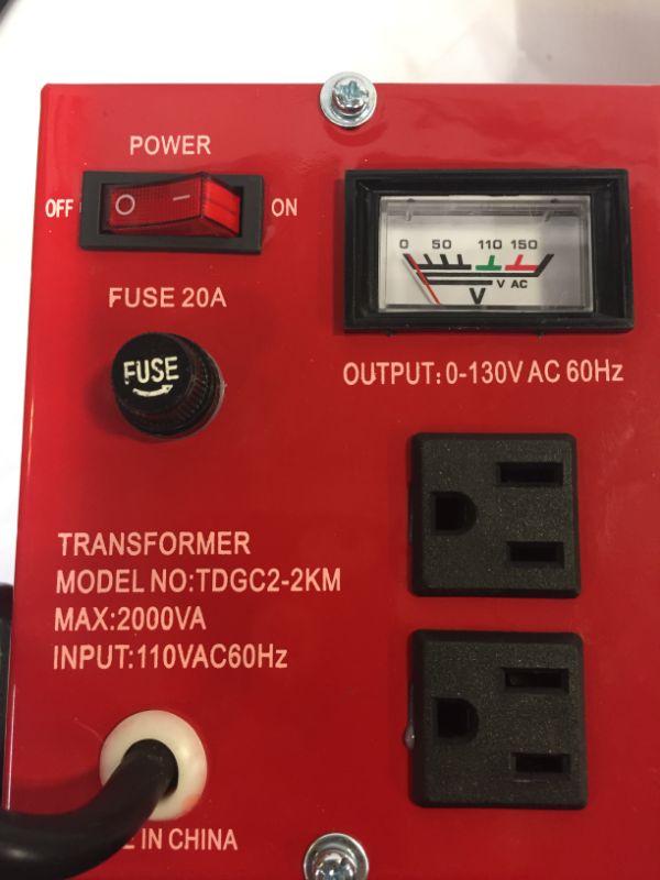 Photo 3 of uyoyous 2000VA Variable Converter Transformer 20Amp Input 110V Output 0-130V Auto AC Voltage Transformer Variac Converter Transformer
