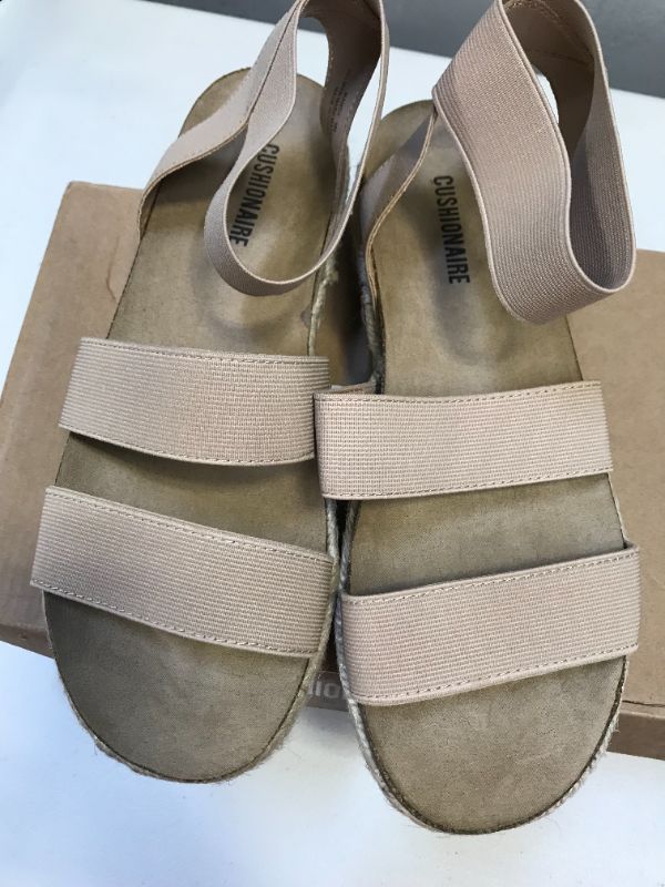 Photo 3 of CUSHIONAIRE Women's Mandy Cork Espadrille Wedge SandalNude6  Size 9