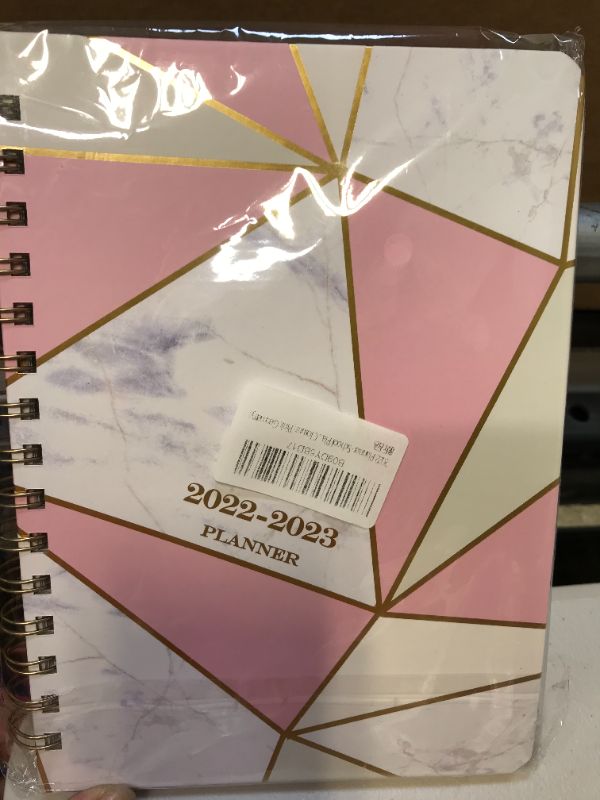 Photo 3 of Planner 2022-2023 - Calendar 2022, Daily Planner Weekly & Monthly Planner, 6.5"x 8.5" Flexible Cover, Twin-Wire Binding, to-Do List,with Inner Pockets, Holidays and Calendars (Pink Geometry)