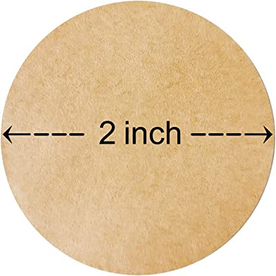 Photo 1 of 2 Inch Natural Brown Kraft Stickers 3 Rolls1500 Labels - Round Blank Stickers Permanent Adhesive for Store Owners, Crafts, Organizing, Jar and Canning Labels