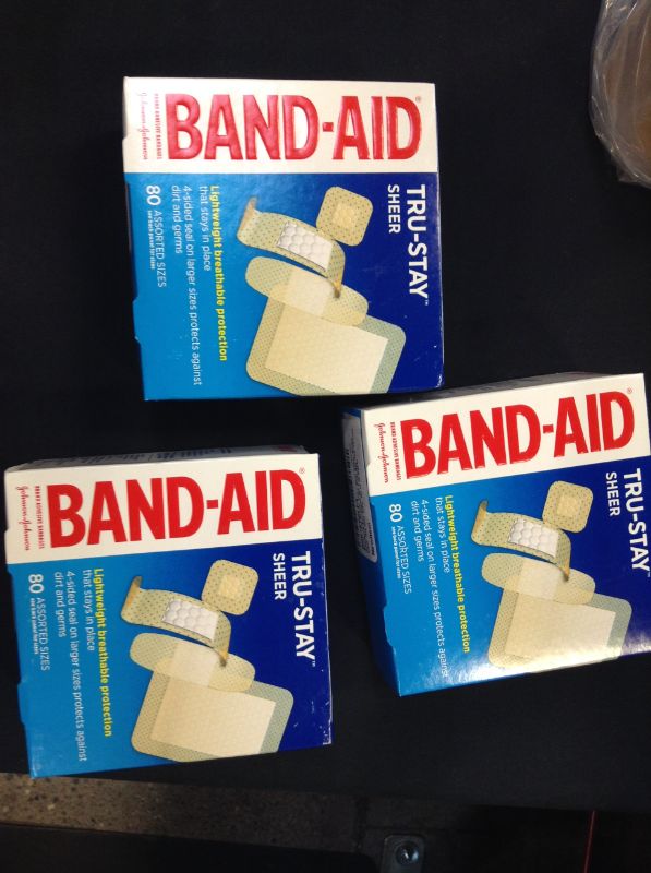 Photo 2 of Band-Aid Brand Tru-Stay Sheer Strips Adhesive Sterile Bandages for Hurt-Free First Aid and Wound Care --3pack