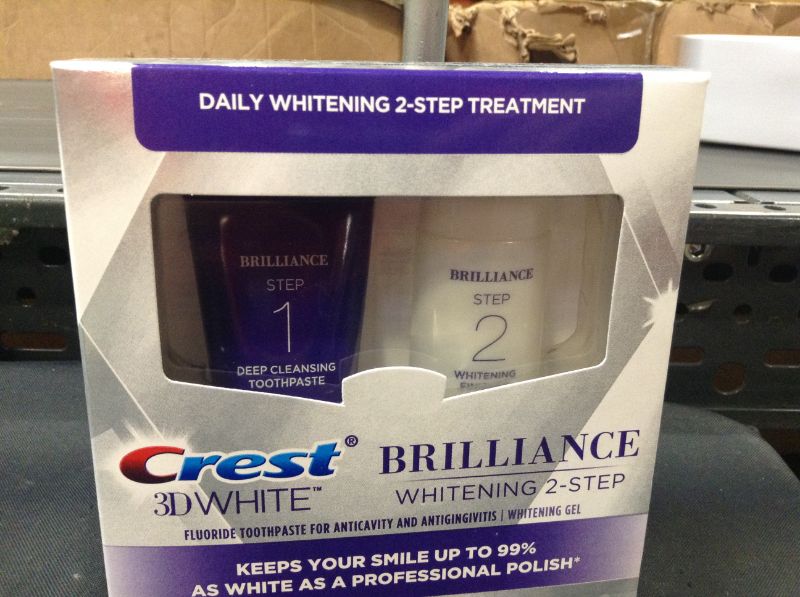 Photo 2 of Crest 3D White Brilliance 2-Step Kit, Deep Clean Toothpaste (4oz) + Teeth Whitening Gel (2.3oz)