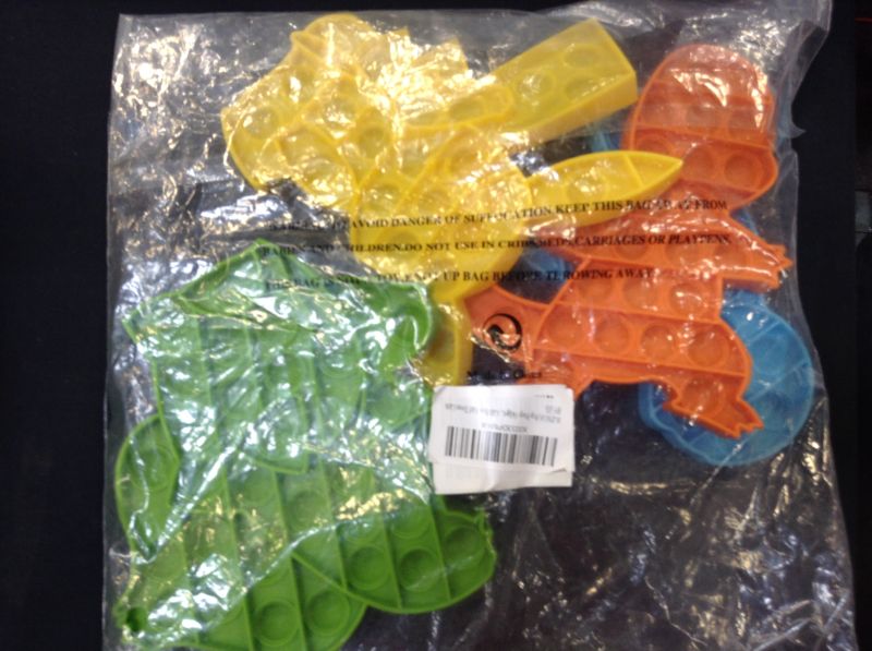 Photo 1 of Bubble Popping Sensory Toy 4 Pack Cute Yellow Green Orange Blue Turtle Silicone Relieves Stress ADHD Anxiety Gift for Kids Teens Girls 2 3 4 5 6, 7, 8, 9, 10 years---factory sealed