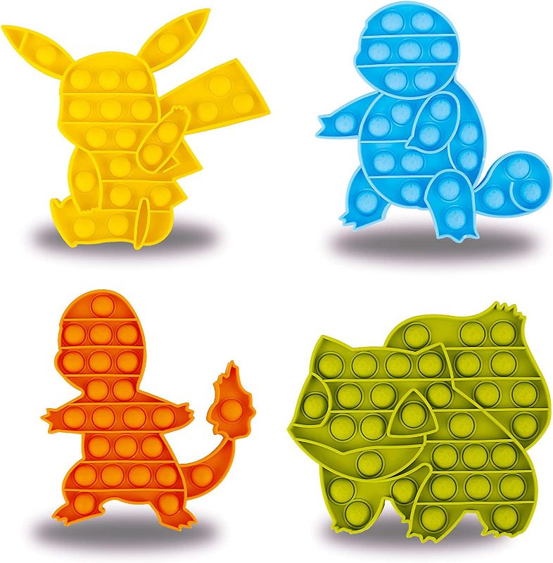 Photo 1 of Bubble Popping Sensory Toy 4 Pack Cute Yellow Green Orange Blue Turtle Silicone Relieves Stress ADHD Anxiety Gift for Kids Teens Girls 2 3 4 5 6, 7, 8, 9, 10 years---factory sealed