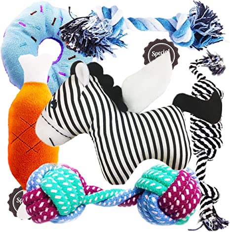 Photo 1 of BUIBIIU Dog Toys, Dog Teething Toys Best Puppy Chew Toys Dog Chew Toys Squeaky Toys Balls