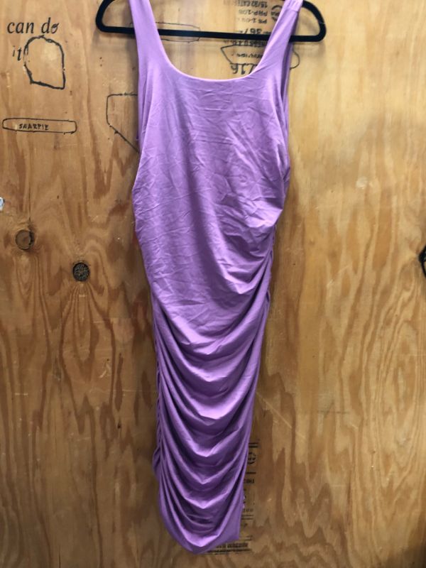 Photo 1 of BEAGIMEG Women's Sexy Tank Top Bodycon Ruched Sleeveless Basic Midi Party Dress Size - XL
