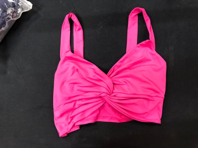 Photo 1 of Cross Crop Top Hot Pink Size L