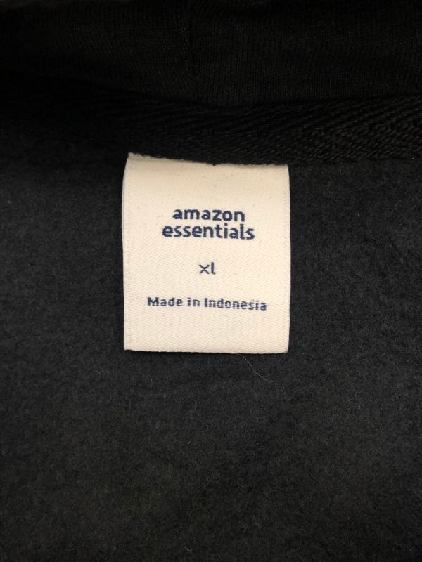 Photo 3 of Amazon Essentials Black Zipper Hoodie - XL In Kids Size  