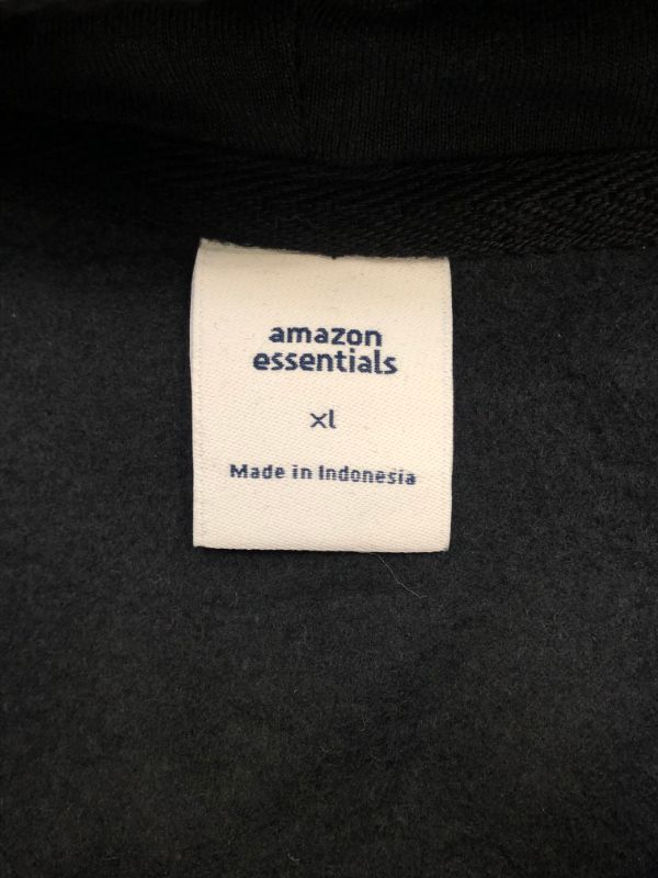 Photo 1 of Amazon Essentials Black Zipper Hoodie - XL In Kids Size  