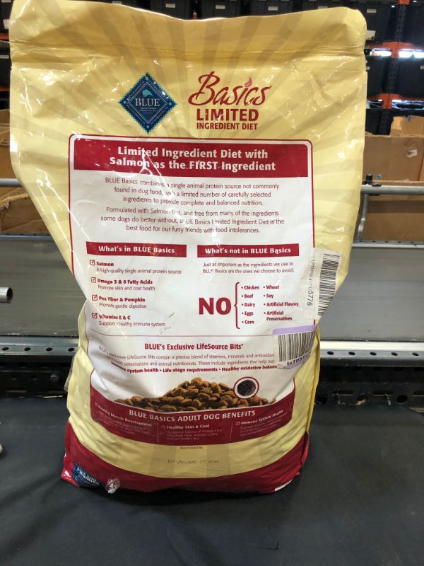 Photo 3 of Blue Buffalo Basics Limited Ingredient Diet Salmon & Potato Recipe Adult Dry Dog Food - 24lbs----Best By 01-2023