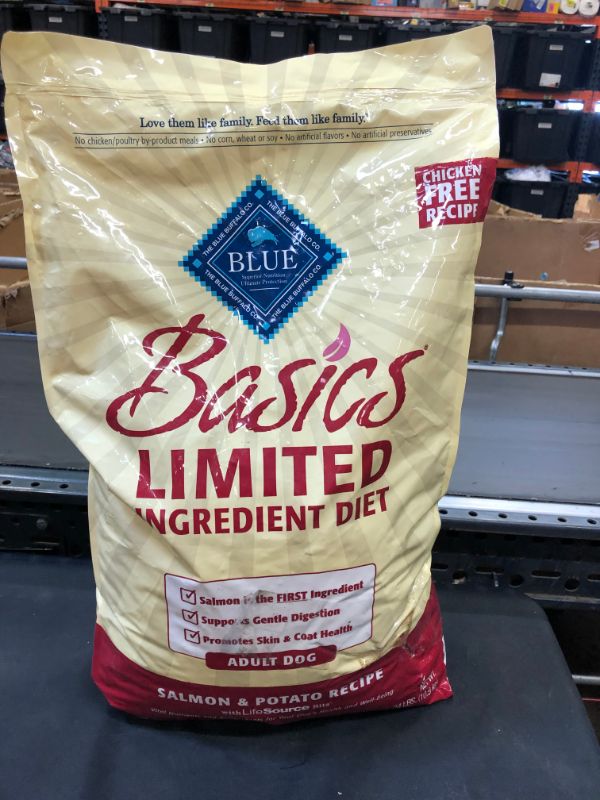 Photo 2 of Blue Buffalo Basics Limited Ingredient Diet Salmon & Potato Recipe Adult Dry Dog Food - 24lbs----Best By 01-2023
