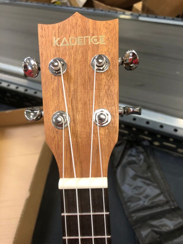 Photo 7 of Kadence Concert Ukulele - Mahogany Wooden Ukulele for Beginners (Electro Combo) - Ukulele for Adults, Kids, Players or Professionals - Concert Ukulele with Tuner and Bag