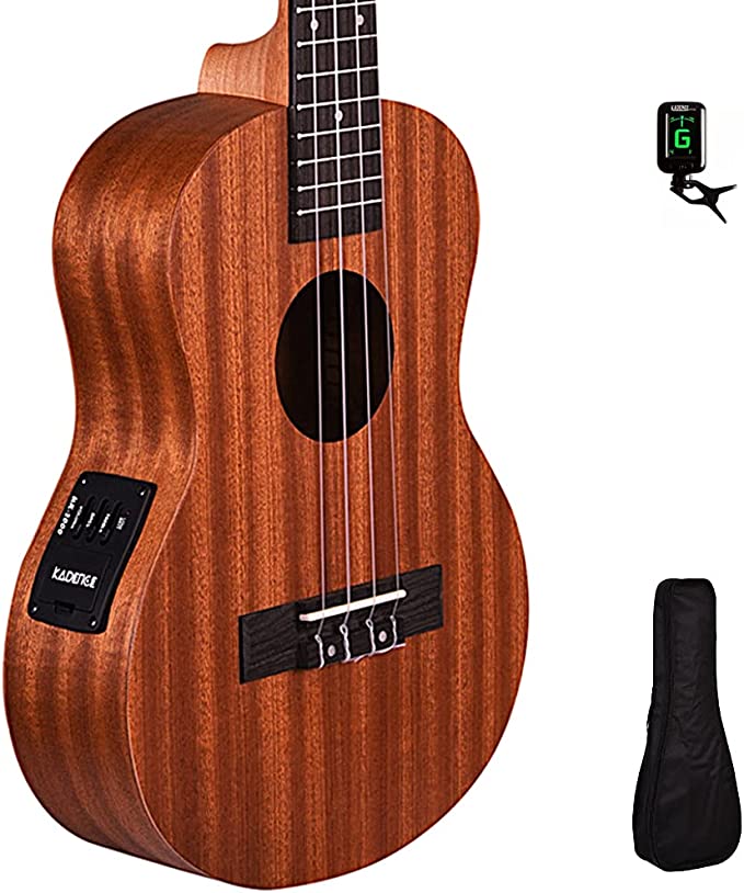 Photo 1 of Kadence Concert Ukulele - Mahogany Wooden Ukulele for Beginners (Electro Combo) - Ukulele for Adults, Kids, Players or Professionals - Concert Ukulele with Tuner and Bag