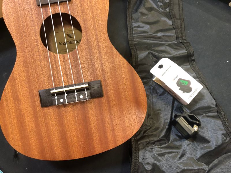 Photo 4 of Kadence Concert Ukulele - Mahogany Wooden Ukulele for Beginners (Electro Combo) - Ukulele for Adults, Kids, Players or Professionals - Concert Ukulele with Tuner and Bag