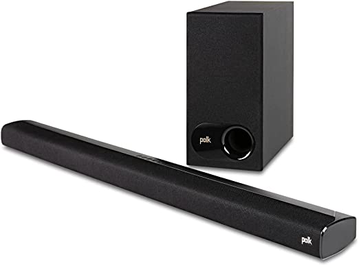 Photo 1 of Polk Audio Signa S2 Ultra-Slim TV Sound Bar | Works with 4K & HD TVs | Wireless Subwoofer | Includes HDMI & Optical Cables | Bluetooth Enabled, Black