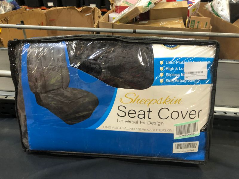 Photo 2 of Eurow Sheepskin Seat Cover 56 by 23 Inches Gray---factory sealed