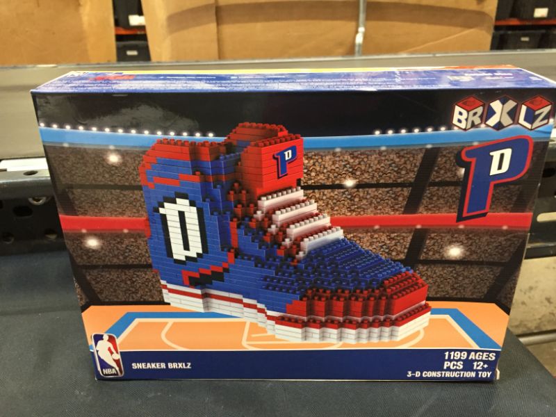 Photo 3 of FOCO NBA Unisex 3D Brxlz - Mini Build Sneaker Detroit Pistons One Size Team Color---factory sealed