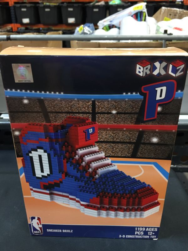 Photo 2 of FOCO NBA Unisex 3D Brxlz - Mini Build Sneaker Detroit Pistons One Size Team Color---factory sealed