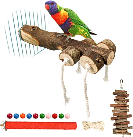 Photo 1 of 
Roundler Bird Parrot Toys Hanging Bell Pet Bird Cage Hammock Swing Toy Hanging Toy Chewing Toys for Small Parakeets, Cockatiel, Conures