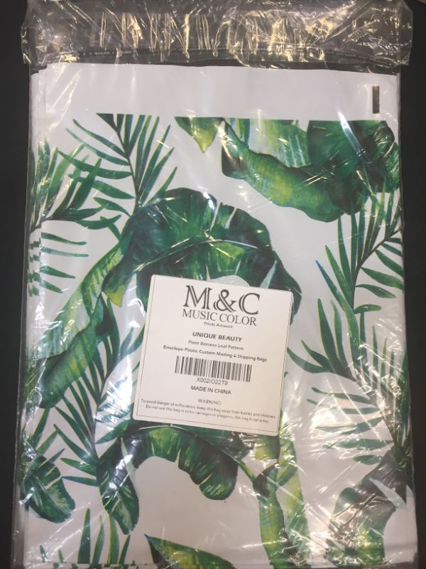 Photo 2 of 100 Pack Poly Mailers, 10” X 13” Envelopes Plastic Custom Mailing Shipping Bags, Poly Mailer Envelope with Self Seal Adhesive Strip - Waterproof (Banana Leaf)