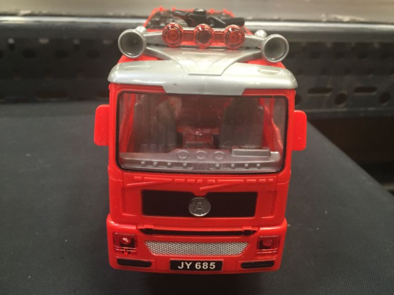 Photo 3 of Electric Fire Truck Kids Toy - with Bright Flashing 4D Lights and Real Siren Sounds Bump and Go Firetruck for Boys Automatic Steering on Contact Fire Engine Toy Trucks for Imaginative Play…