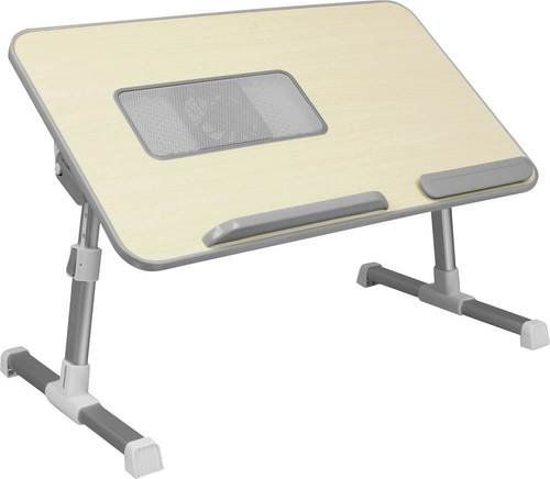 Photo 1 of Aluratek - Adjustable Ergonomic Laptop Cooling Table with Fan - White
