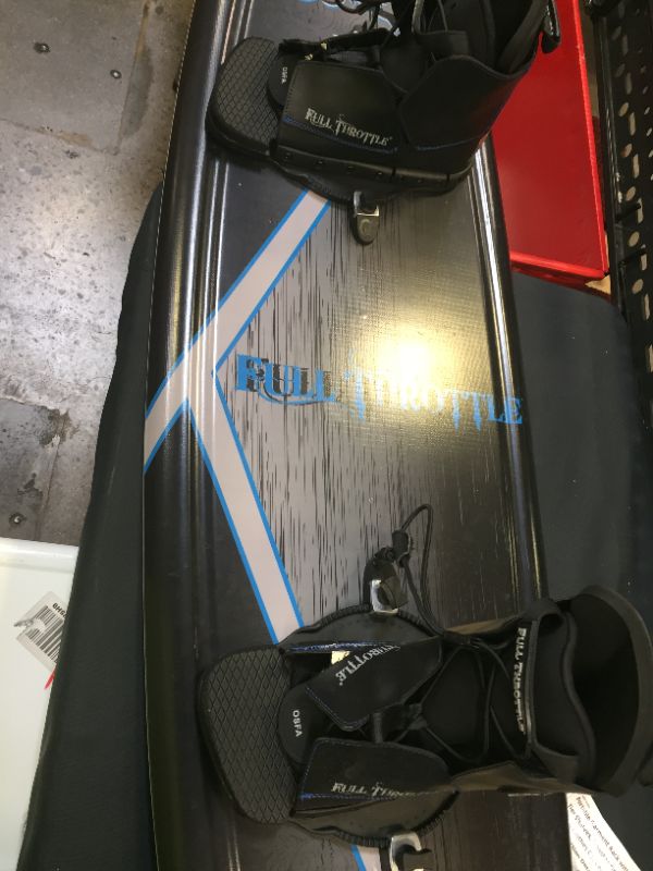 Photo 4 of ***ONE OF THE SHOE IS TORN**SEE PHOTO**Full Throttle Aqua Extreme Wakeboard, Size: 140 cm, Black