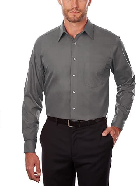 Photo 1 of  HEUSEN MEN'S BIG FIT DRESS SHIRT STAIN SHIELD STRETCH (BIG AND TALL) 18'' NECK 34-35'' SLEEVE