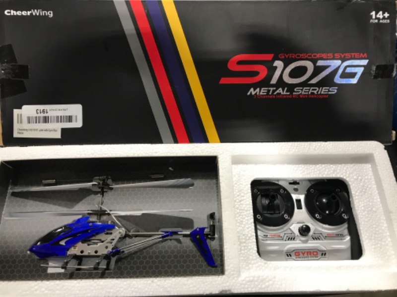 Photo 2 of Cheerwing S107/S107G Phantom 3CH 3.5 Channel Mini RC Helicopter with Gyro Blue