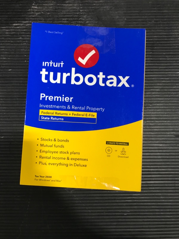 Photo 2 of [Old Version] TurboTax Premier 2020 Desktop Tax Software, Federal and State Returns + Federal E-file [Amazon Exclusive] [PC/Mac Disc]