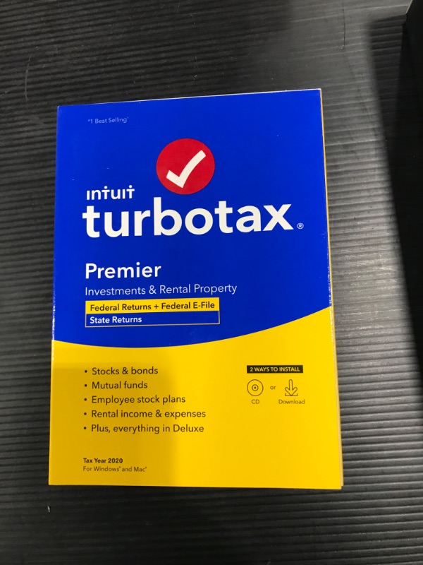 Photo 2 of [Old Version] TurboTax Premier 2020 Desktop Tax Software, Federal and State Returns + Federal E-file [Amazon Exclusive] [PC/Mac Disc]