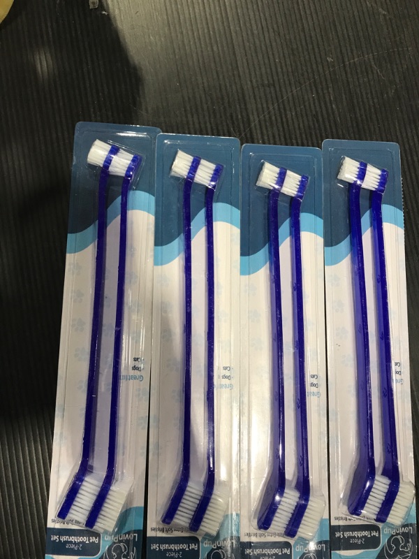 Photo 1 of 2pk of dog toothbrushes. Bundle of 4