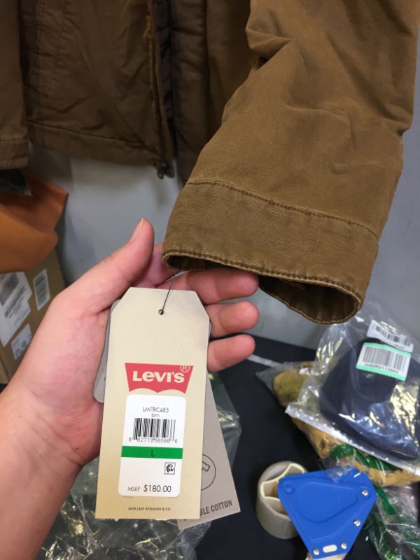 Photo 3 of Levi's Men's Washed Cotton Military Jacket sz L 
