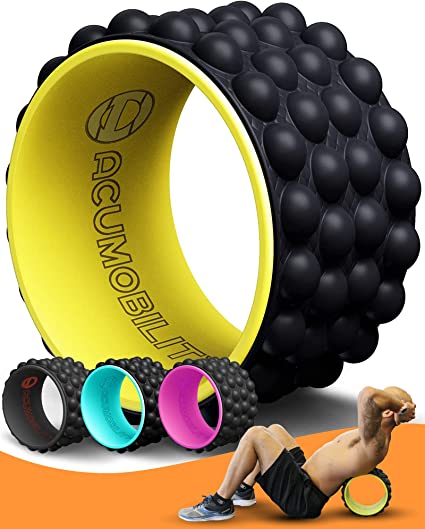 Photo 1 of Acumobility Back Massager, Back Stretcher & Back Cracker for Back Pain - Patented Premium Foam Roller 11" Height 7" Width The Ultimate Yoga Wheel, Spine Cracker & Back Massager Wheel for Back Cracking
