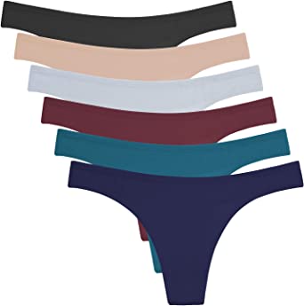 Photo 1 of ANZERMIX Women's Breathable Cotton Thong Panties Pack of 6
