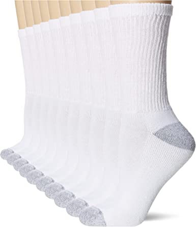 Photo 1 of Hanes Women's 10-Pair Value Pack Crew Socks SIZE 5- 9 
