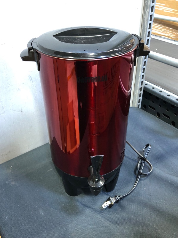 Photo 1 of 30 CUP COMMERCIAL COFFEE URN FROZEN RED
