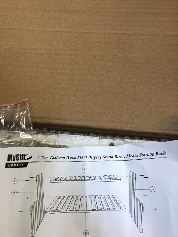 Photo 4 of 2 TIER TABLETOP WOOD PLNT DISPLAY STAND RISER 