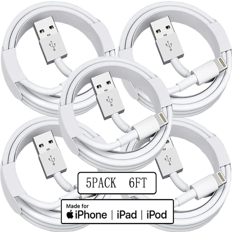 Photo 1 of Charger iPhone Cable [Apple MFi Certified] Lightning Cable 5Pack 6FT Apple iPhone Charging Cable Fast iPhone Charging Cord Compatible with iPhone 13/12/12 Pro/11/11Max/XS/XR/8 Plus/8/7/6/5/SE/AirPods
(factory seaed)