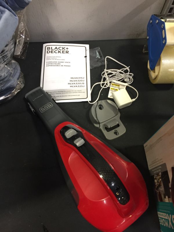 Photo 3 of BLACK+DECKER Dustbuster Handheld Vacuum, Cordless, Chili Red (HLVA320J26)
